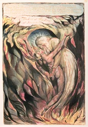 Jerusalem The Emanation of the Giant Albion: plate 99 All Human Forms (the reunion of Jerusalem, representing Man, and a God who unites the elements of Jesus and Jehovah), c.1804-20